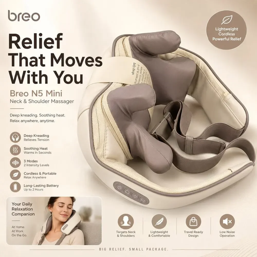 Breo N5 Mini Neck & Shoulder Massager with Heat